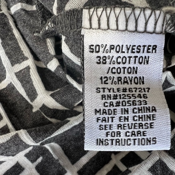 HABITAT Women Swing Tunic Tank Top Black White Large NEW 3 - Picture 3 of 3